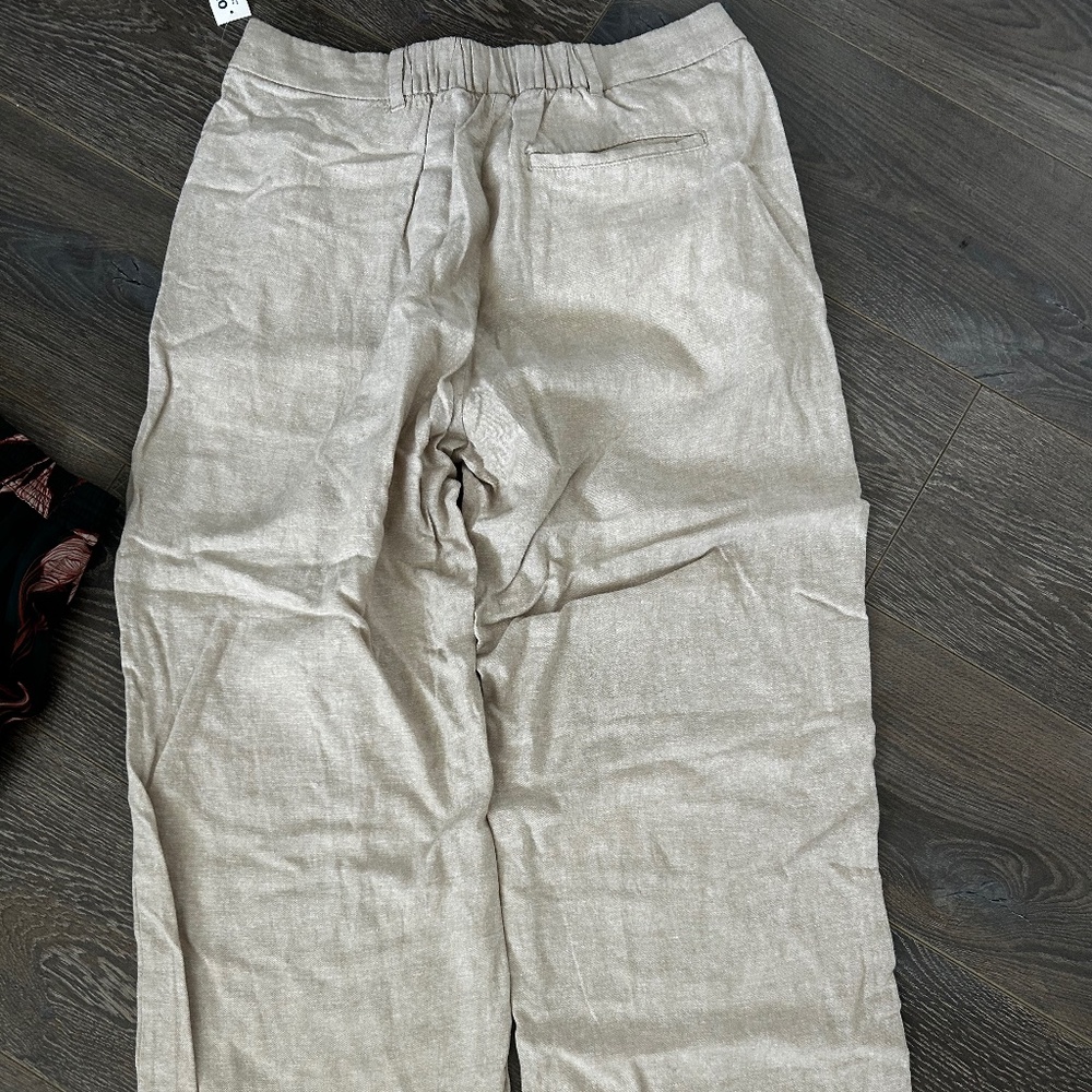 Taylor wide leg linen trousers and Taylor linen shorts